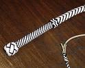 4ft Black and White 24 plait Custom Bullwhip D